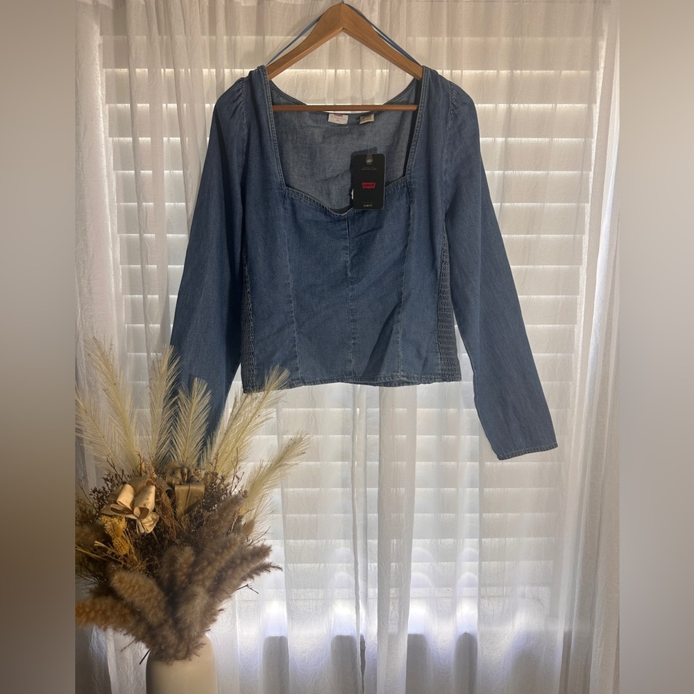 Women's Denim Long Sleeve Top